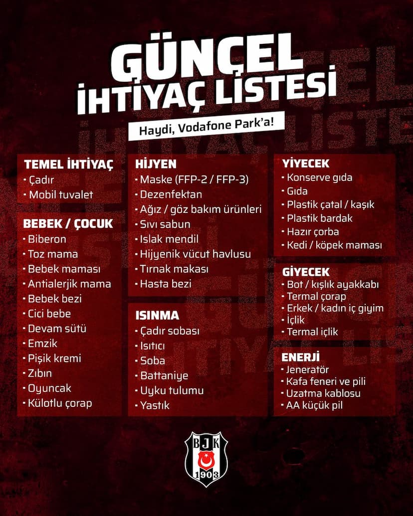 Beşiktaş JK tweet